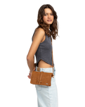 The Roxy Womens Singing Waves Crossbody Bag in Camel