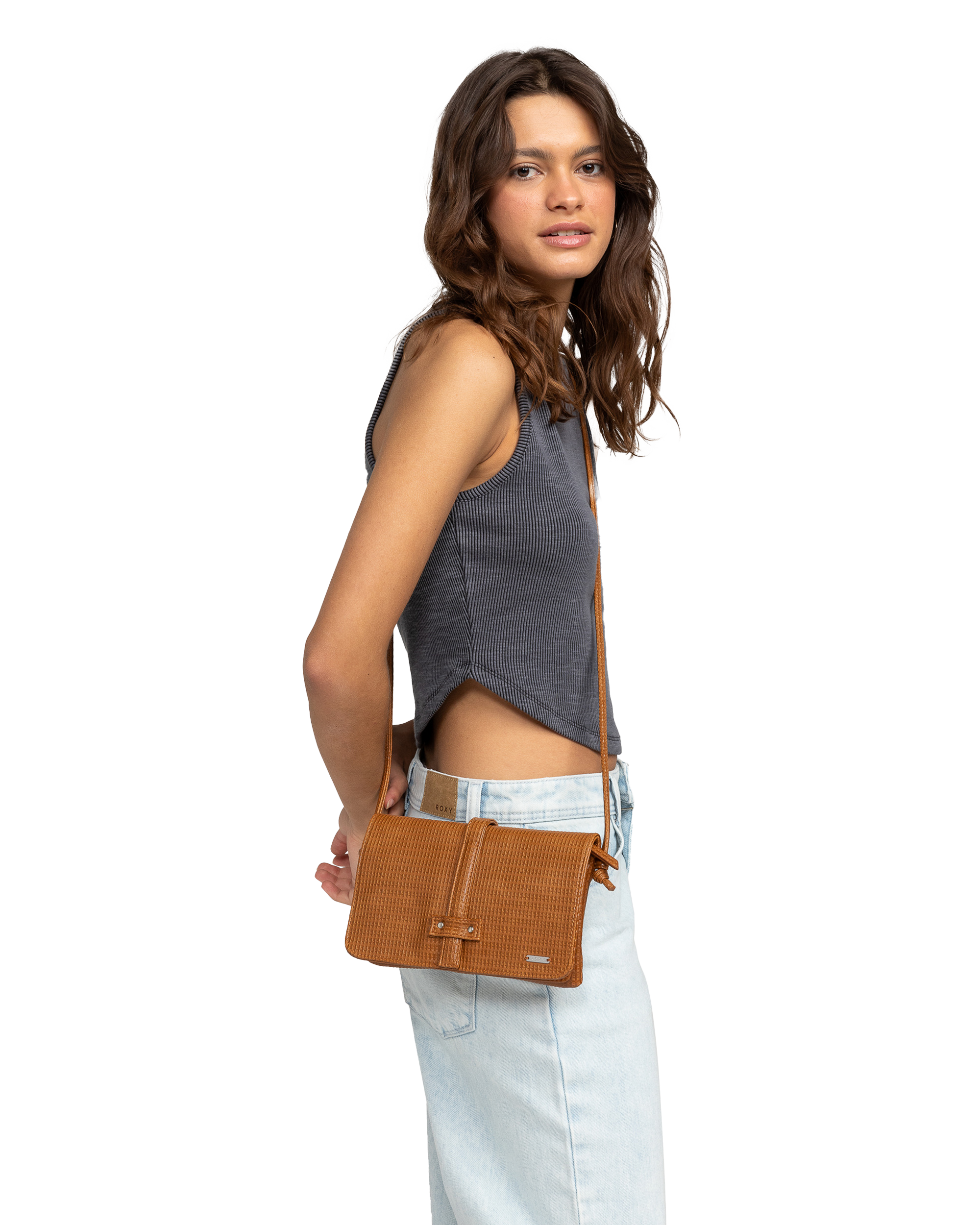 Calvin Klein Roxy The Roxy Womens Singing Waves Crossbody Bag in Brown | Anns Cottage ...