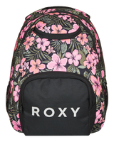 The Roxy Shadow Swell Printed Backpack in Anthracite Wind Swept Floral