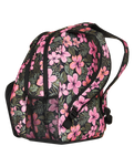 The Roxy Shadow Swell Printed Backpack in Anthracite Wind Swept Floral