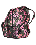 The Roxy Shadow Swell Printed Backpack in Anthracite Wind Swept Floral
