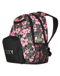 The Roxy Shadow Swell Printed Backpack in Anthracite Wind Swept Floral