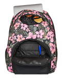 The Roxy Shadow Swell Printed Backpack in Anthracite Wind Swept Floral