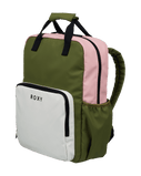 The Roxy Schoolie Backpack in Oil Green