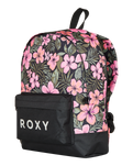 The Roxy Sugar Baby Bottle Backpack in Anthracite Wind Swept Floral
