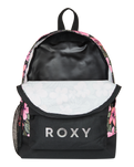 The Roxy Sugar Baby Bottle Backpack in Anthracite Wind Swept Floral