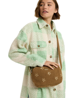 The Roxy Womens Feeling Embroidery Crossbody Bag in Woodsmoke