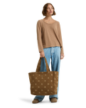 The Roxy Feeling Embroidery Beach Bag in Woodsmoke