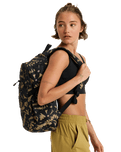 The Roxy JayJay Active Backpack in Anthracite Big Flowers