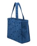 Feeling Embroidered Beach Bag in Dutch Blue
