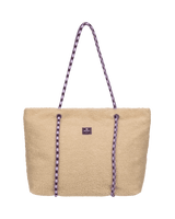 The Roxy Electric Flow Sherpa Tote Bag in Pebble