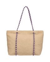 The Roxy Electric Flow Sherpa Tote Bag in Pebble