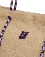 The Roxy Electric Flow Sherpa Tote Bag in Pebble