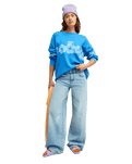 The Roxy Womens Sun And Done Jeans in Sunbleached Vintage