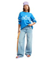 The Roxy Womens Sun And Done Jeans in Sunbleached Vintage