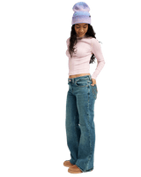 The Roxy Womens Flipside Flare Denim Jeans in Surf Wash Sandy