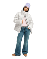 The Roxy Womens Flipside Flare Denim Jeans in Surf Wash Sandy