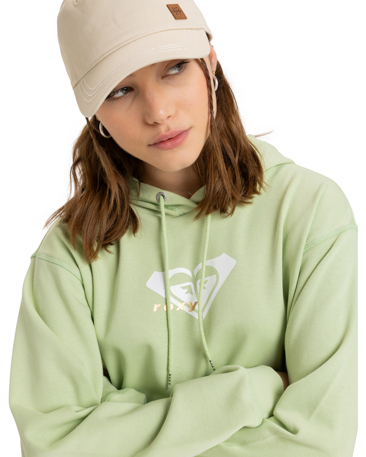 The Roxy Surf Stoked Hoodie in Foam Green | Available at Anns Cottage