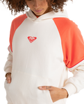 The Roxy Womens Essential Energy Blockd Hoodie in Egret