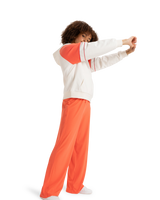 The Roxy Womens Essential Energy Blockd Hoodie in Egret