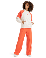 The Roxy Womens Essential Energy Blockd Hoodie in Egret