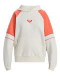 The Roxy Womens Essential Energy Blockd Hoodie in Egret