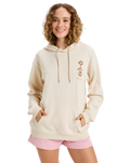 The Roxy Womens Surf Stoked Hoodie in Parchment