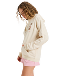The Roxy Womens Surf Stoked Hoodie in Parchment