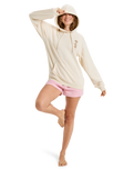 The Roxy Womens Surf Stoked Hoodie in Parchment