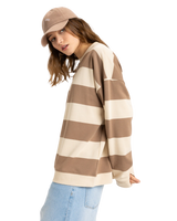 Strictly Stripes Oversized Sweatshirt in Parchement Strictly Stripes