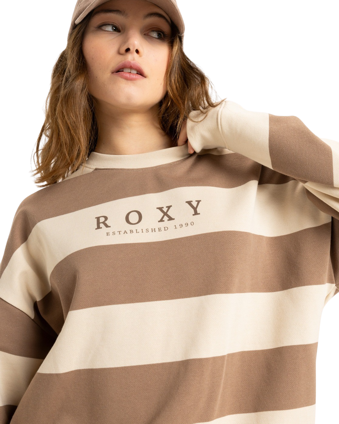 Strictly Stripes Oversized Sweatshirt in Parchement Strictly Stripes