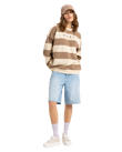 Strictly Stripes Oversized Sweatshirt in Parchement Strictly Stripes