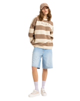 Strictly Stripes Oversized Sweatshirt in Parchement Strictly Stripes