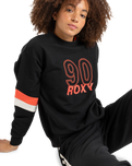 The Roxy Womens Essential Energy Sweatshirt in True Black