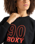 The Roxy Womens Essential Energy Sweatshirt in True Black