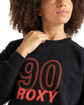 The Roxy Womens Essential Energy Sweatshirt in True Black