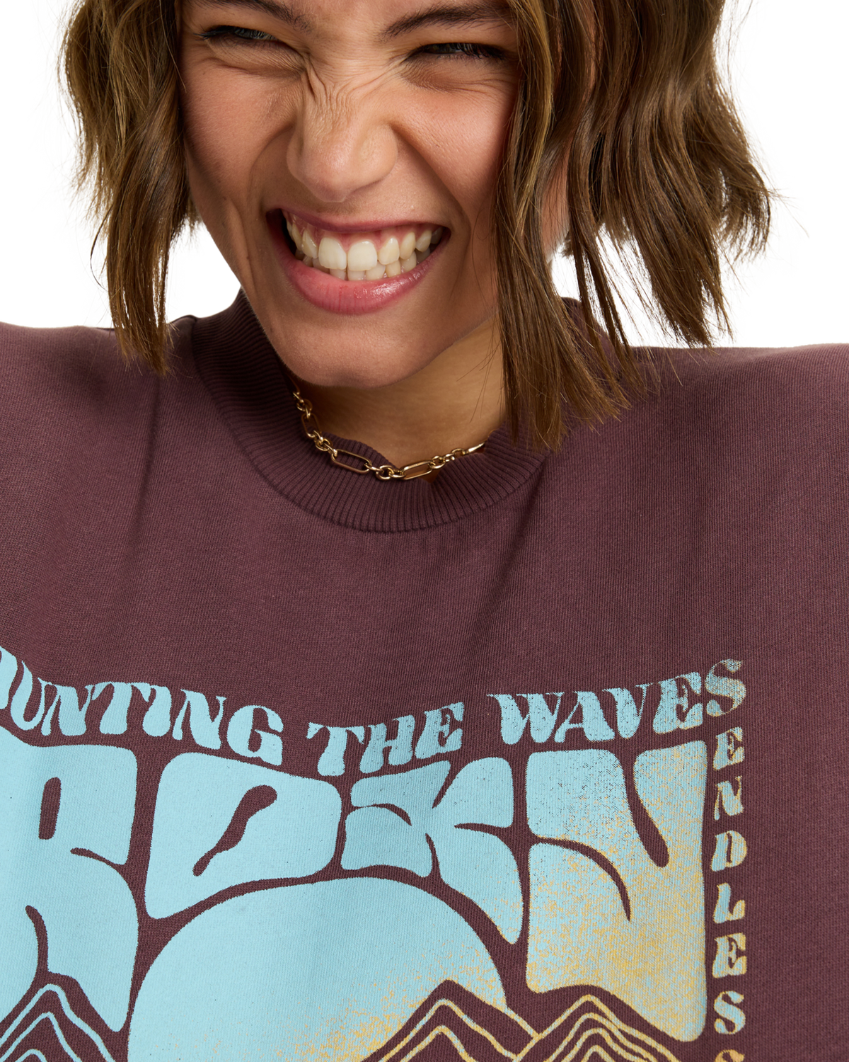 The Roxy Womens Lineup Sweatshirt in Huckleberry
