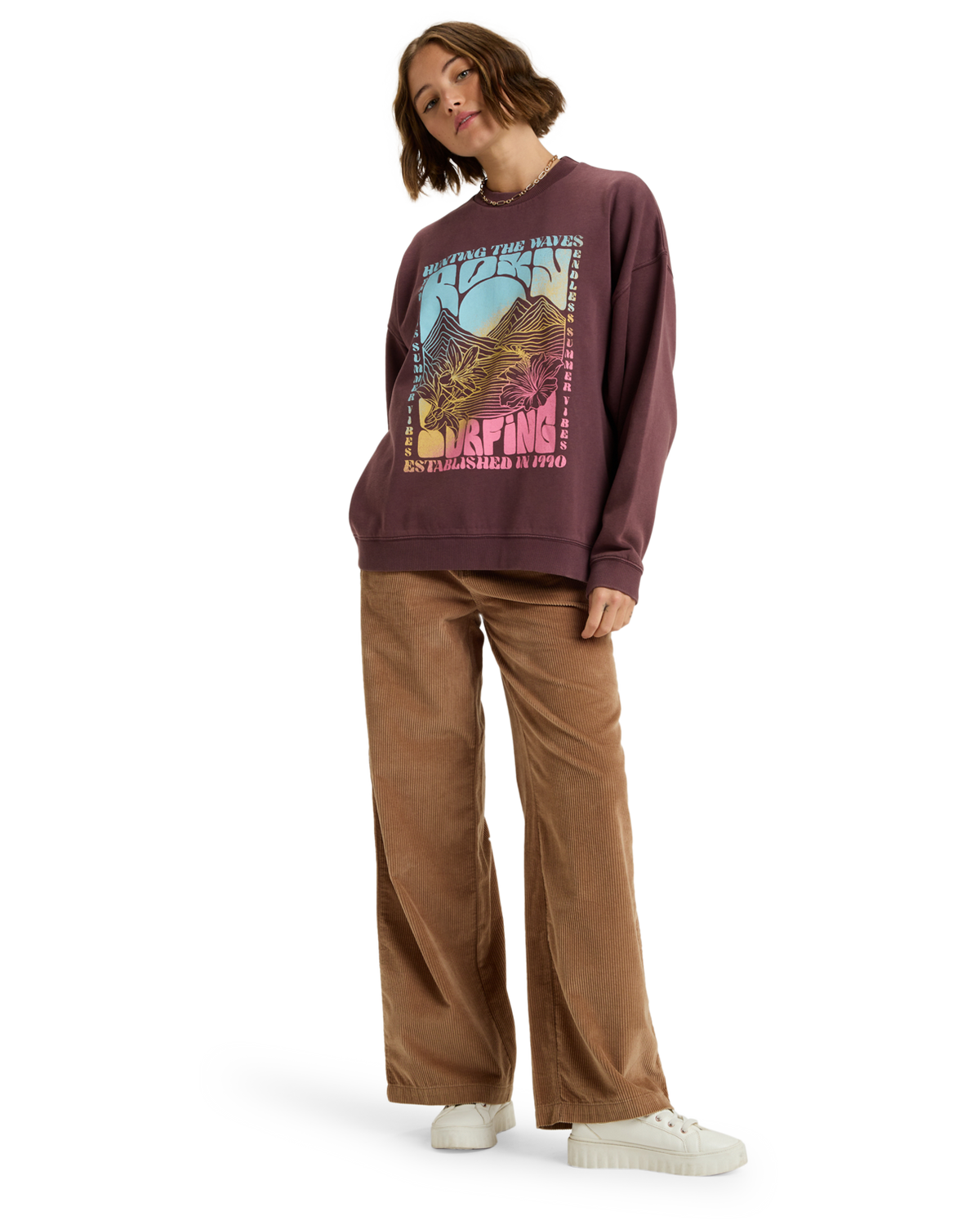 The Roxy Womens Lineup Sweatshirt in Huckleberry