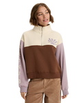 The Roxy Womens View Point Block Sweatshirt in Tiramisu