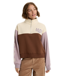 The Roxy Womens View Point Block Sweatshirt in Tiramisu