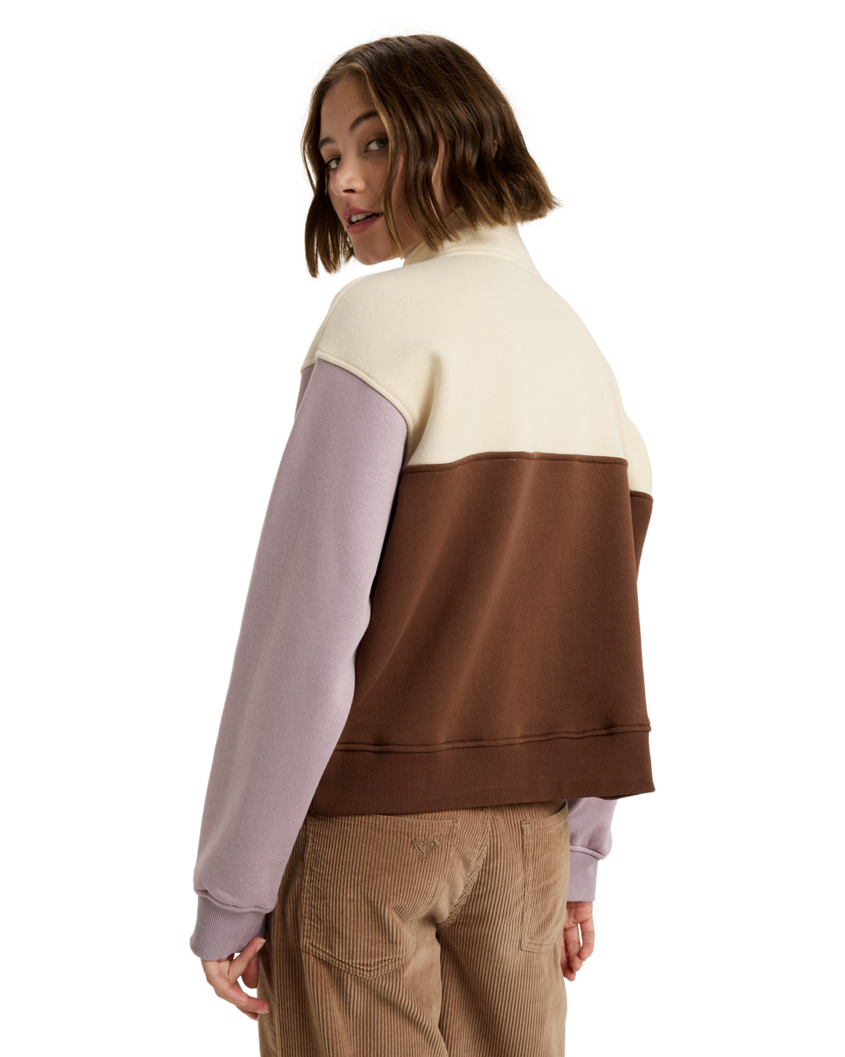 The Roxy Womens View Point Block Sweatshirt in Tiramisu