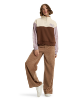 The Roxy Womens View Point Block Sweatshirt in Tiramisu