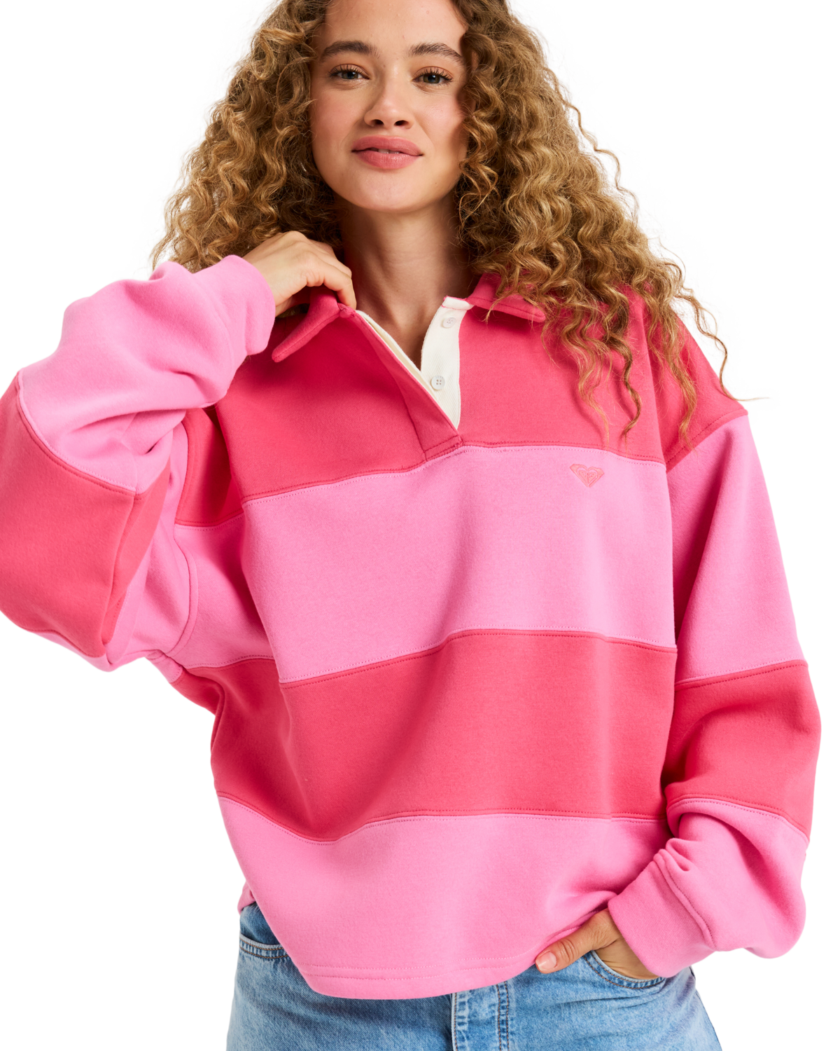 The Roxy Womens Cross Your Mind Sweatshirt in Honey Suckle