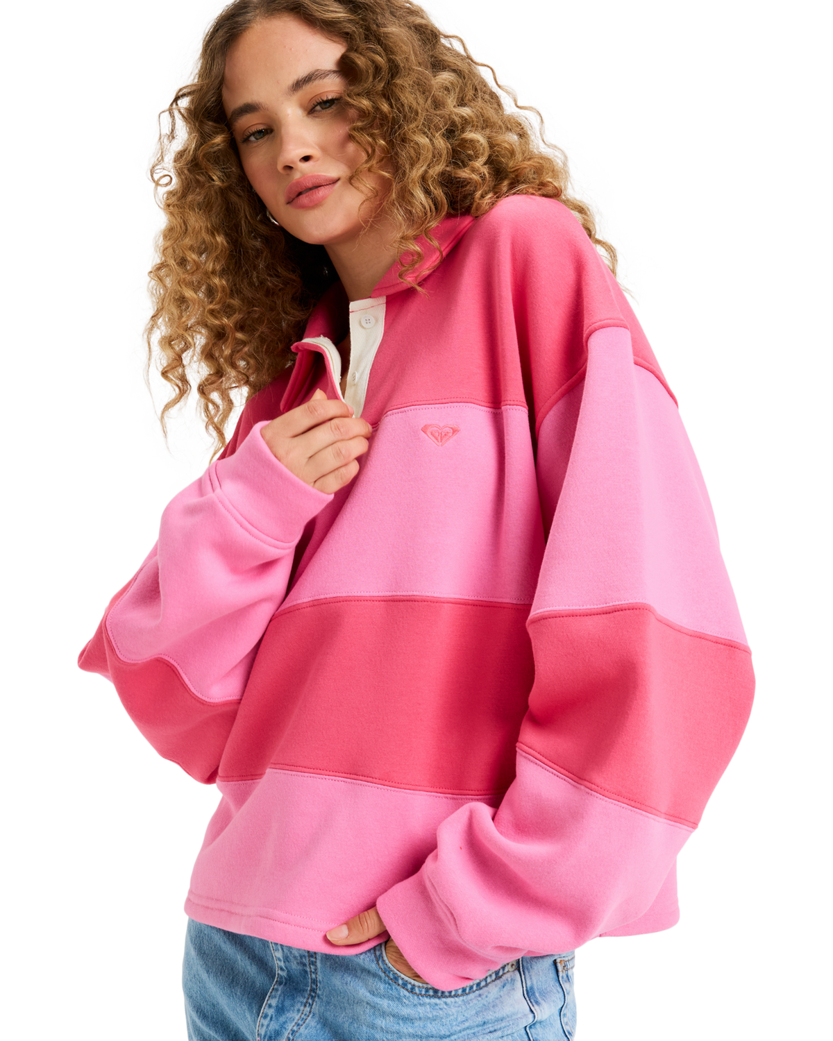 The Roxy Womens Cross Your Mind Sweatshirt in Honey Suckle