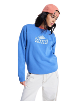 The Roxy Womens Surf Stoked Brushed Sweatshirt in Dutch Blue