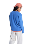 The Roxy Womens Surf Stoked Brushed Sweatshirt in Dutch Blue