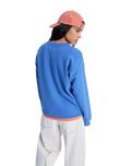 The Roxy Womens Surf Stoked Brushed Sweatshirt in Dutch Blue