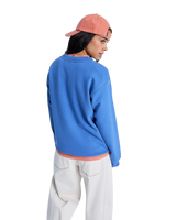 The Roxy Womens Surf Stoked Brushed Sweatshirt in Dutch Blue
