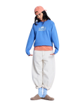 The Roxy Womens Surf Stoked Brushed Sweatshirt in Dutch Blue
