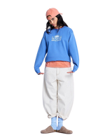 The Roxy Womens Surf Stoked Brushed Sweatshirt in Dutch Blue